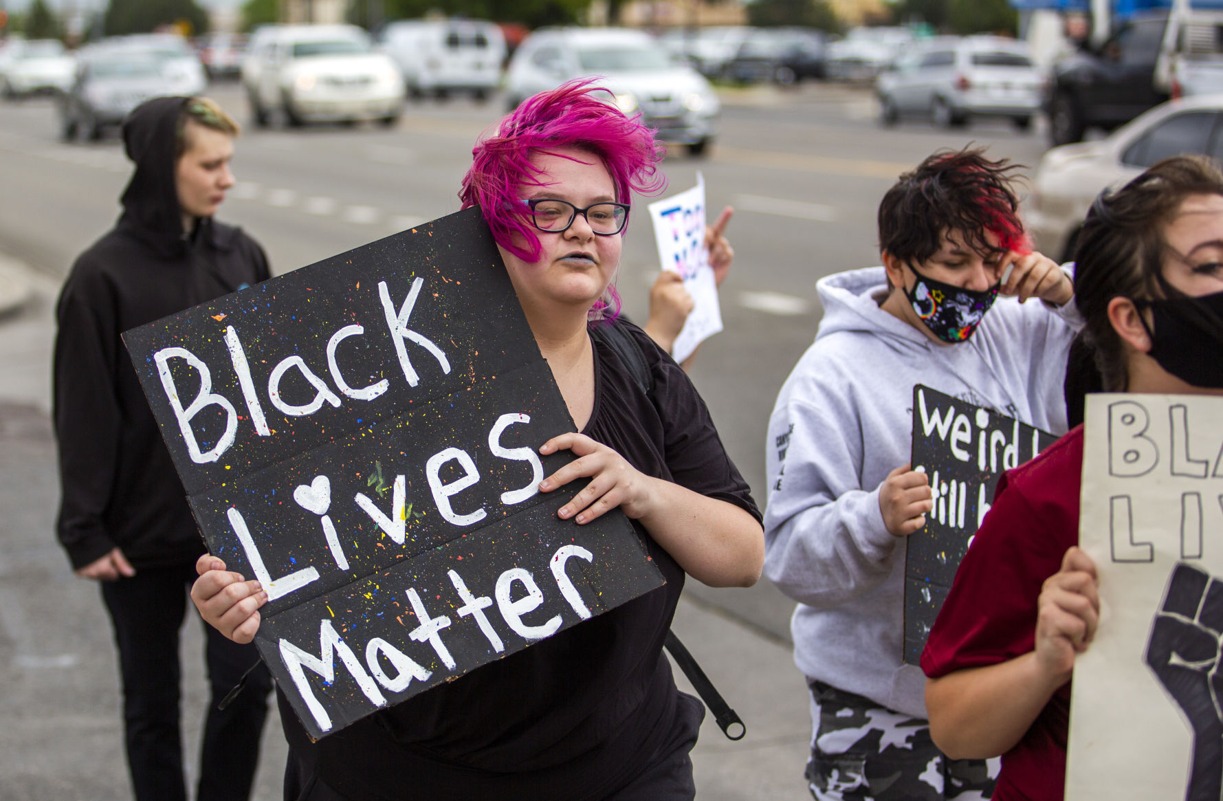 Citizens gather to protest police brutality